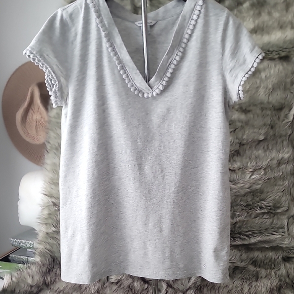 Nautica Gray V-Neck Short Sleeve Tee - Picture 3 of 9